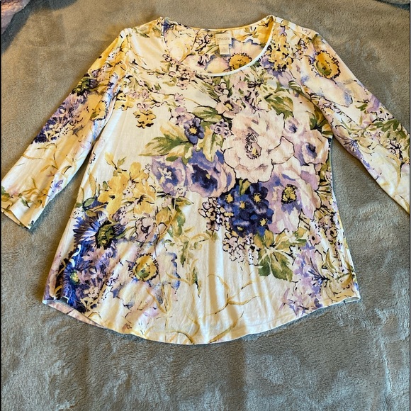 Chico’s Floral Print Top - Picture 1 of 3